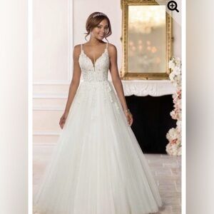 Stella York White Lace Wedding Dress